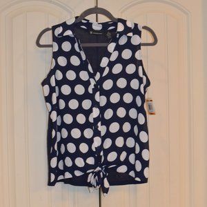 NEW INC Polka Dot Blouse